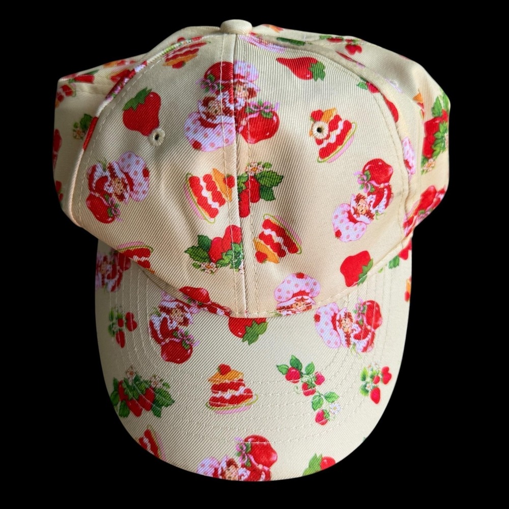 Bioworld Hat Baseball Cap Teens One Size Yellow Strawberry Shortcake Snapback